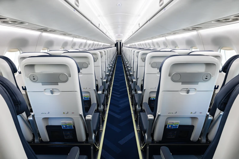 Nueva cabina del Embraer 190 de Air France. Foto: Air France
